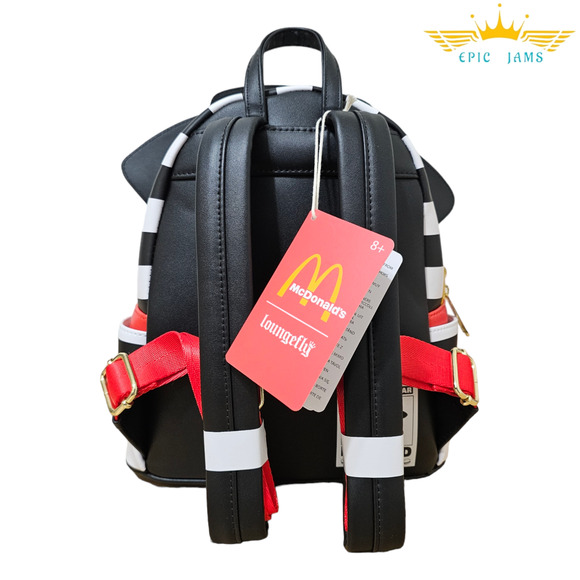 Loungefly McDonald's Hamburglar Striped Cosplay Mini Backpack Bag New - Picture 4 of 5